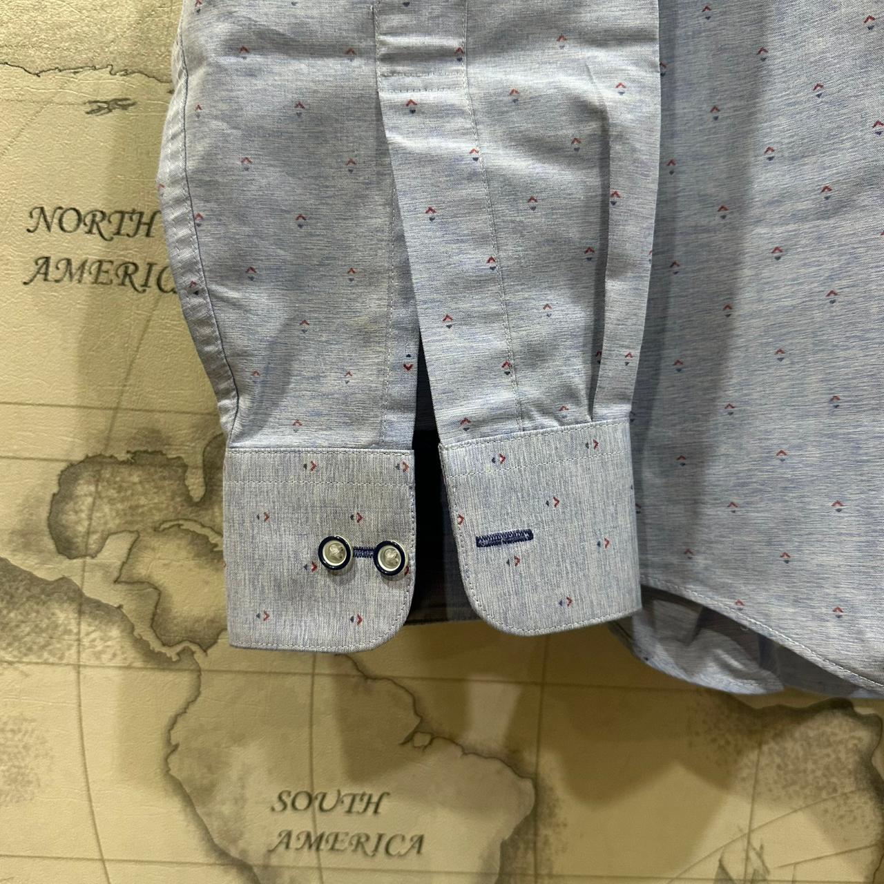 YEZAC Men's Korean Shirt - Sky Blue (M)