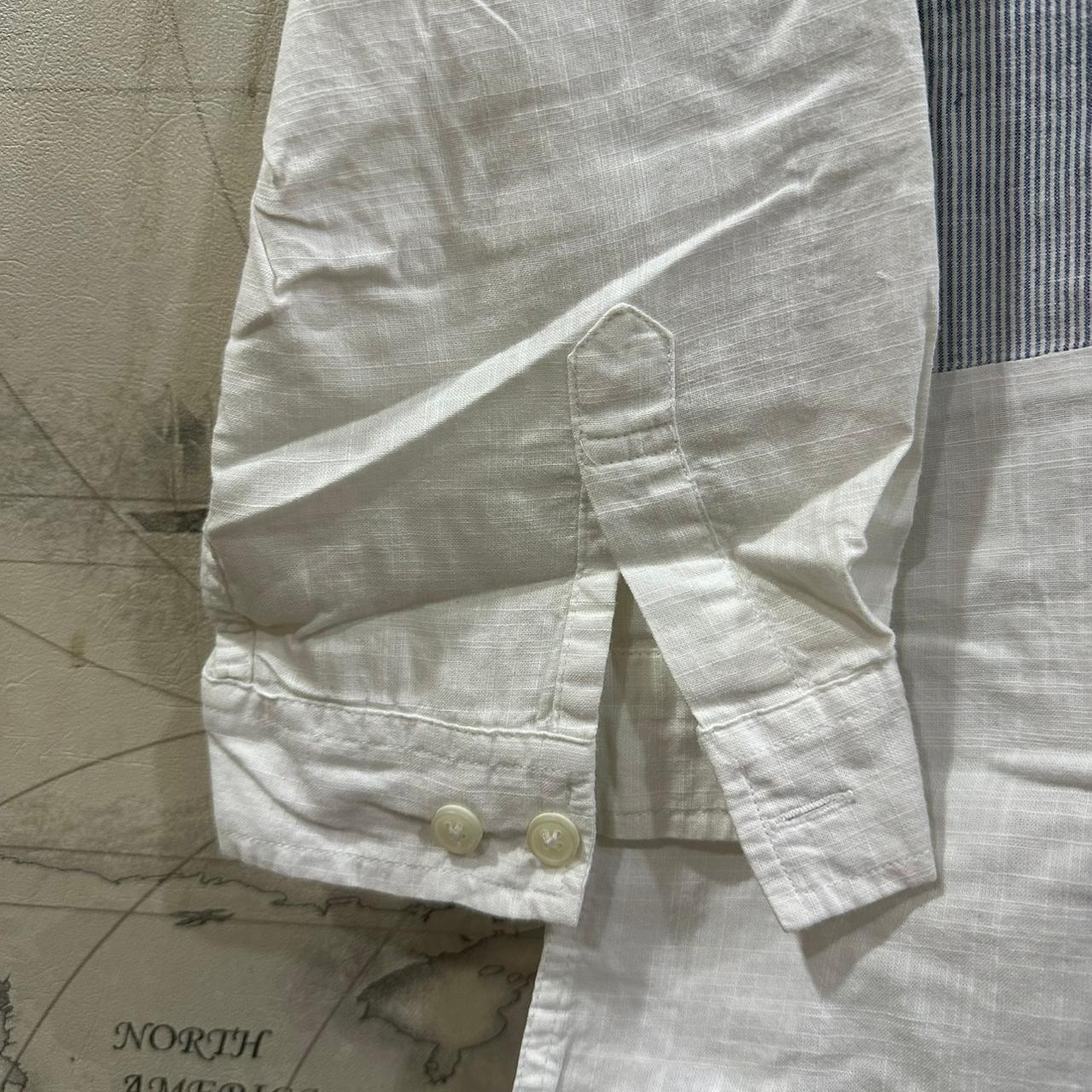 NIX Men's Korean Shirt - White & Blue (M)