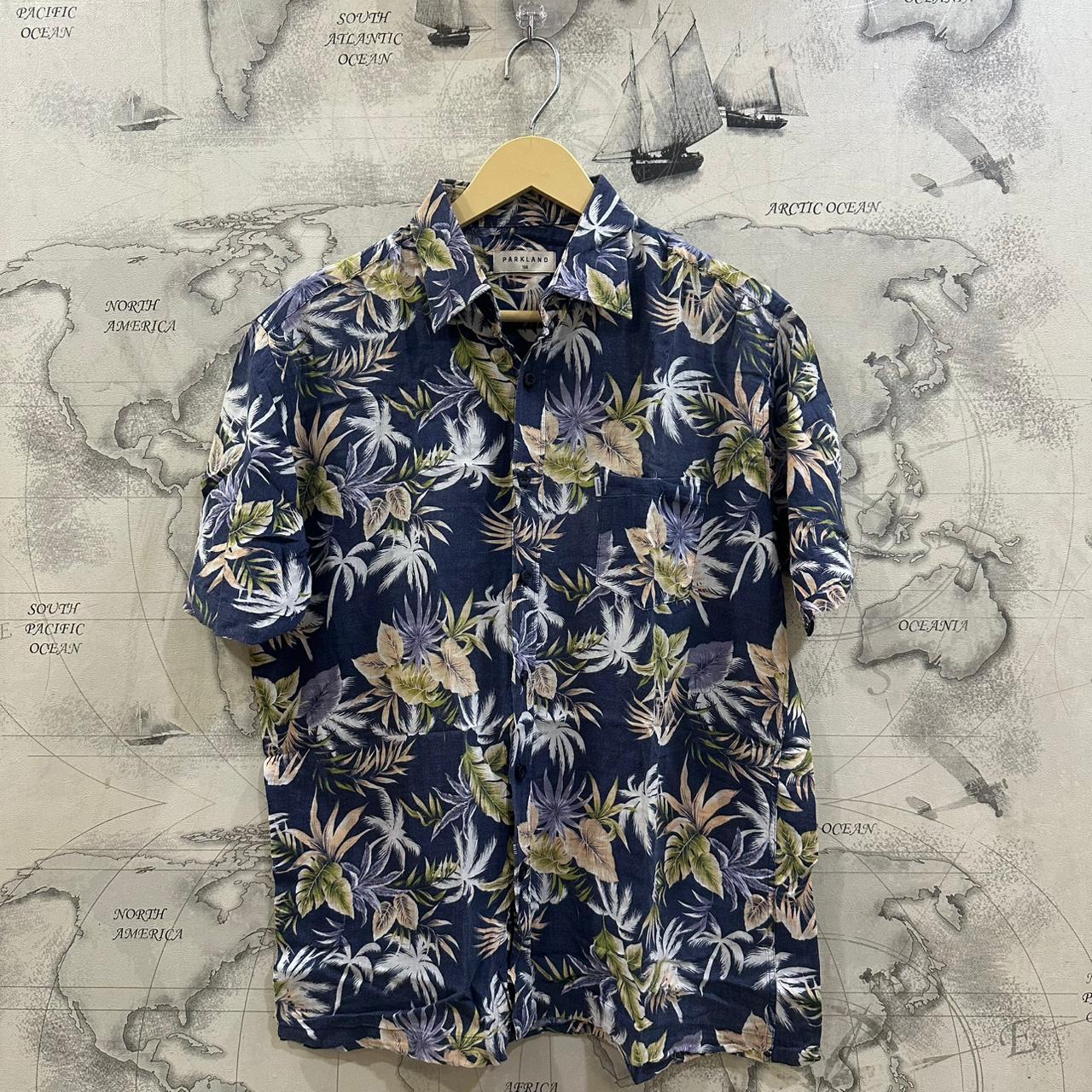 Parkland Men's Korean Shirt - Navy Blue (S)