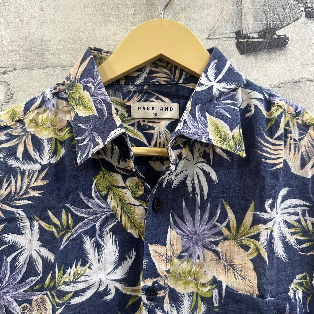 Parkland Men's Korean Shirt - Navy Blue (S)