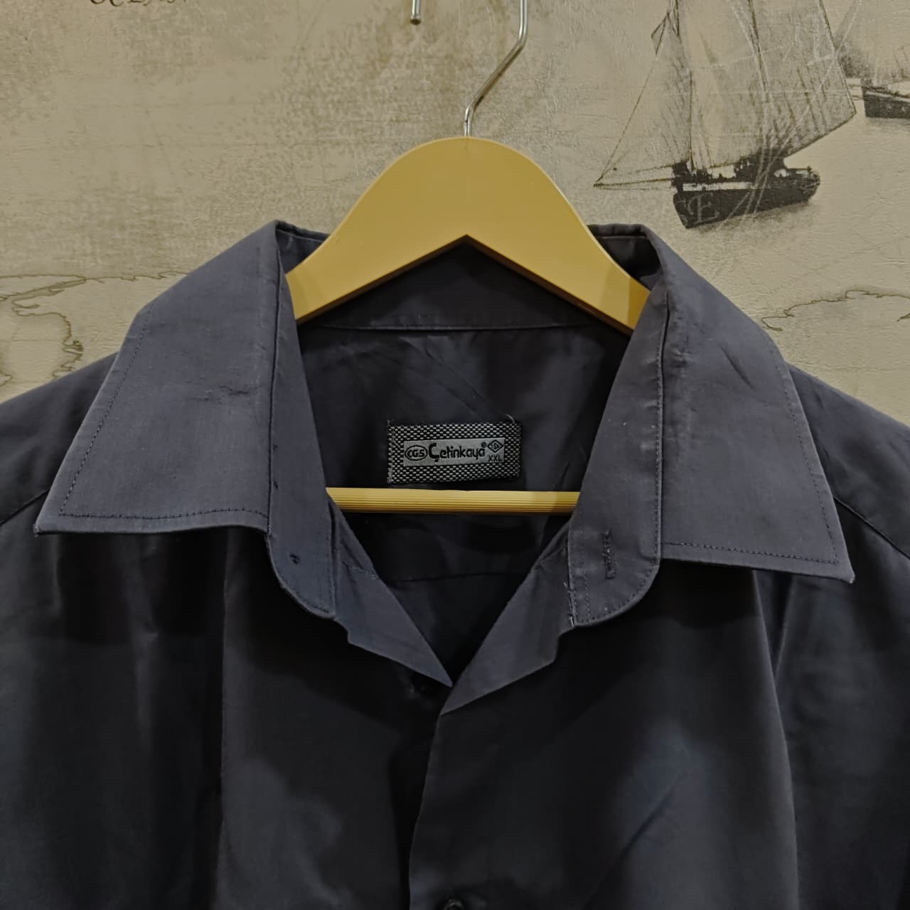 Çetinkaya Men's Shirt - Greyish Blue (5XL)
