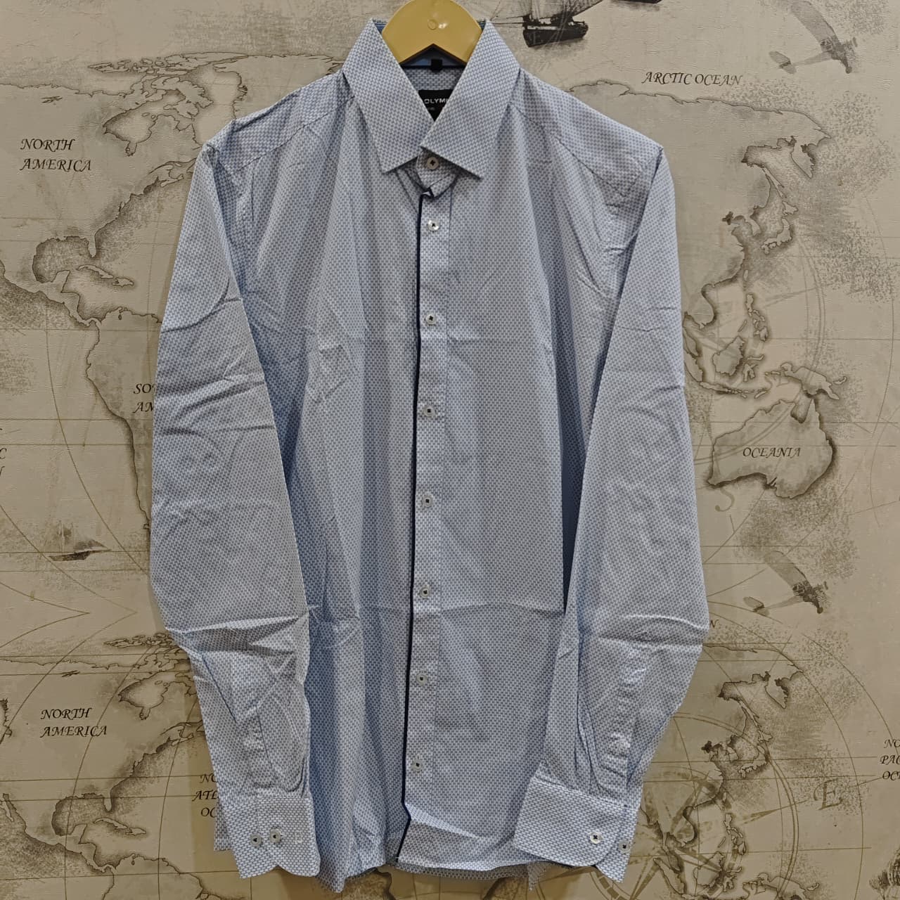 OLYMP Men's Shirt - Light Blue (L)