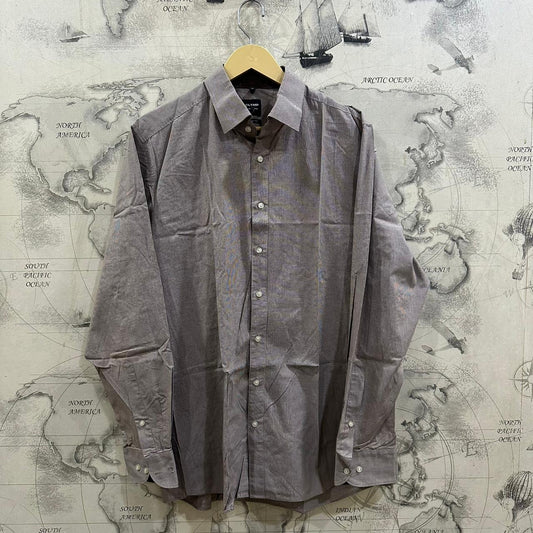 OLYMP Men’s Shirt - Dark Pink (with Grey Tone) (XL)