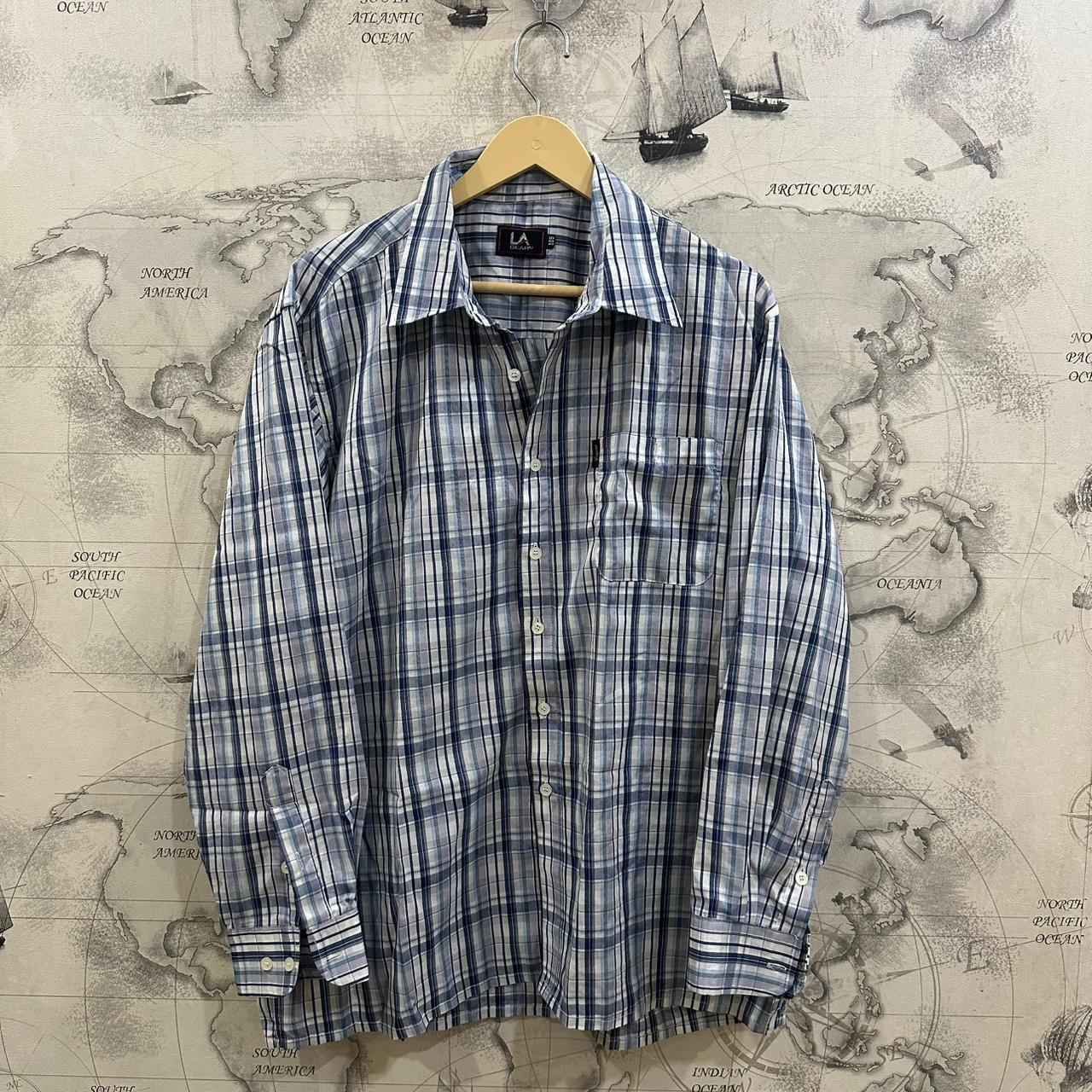 LA Gear Men’s Shirt - Blue Checkered (XXL)