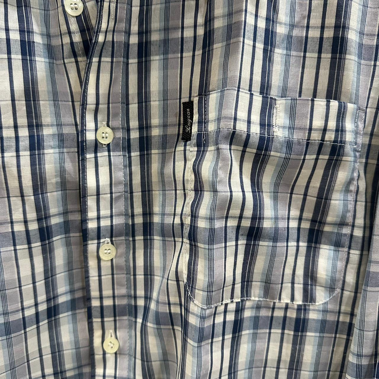 LA Gear Men’s Shirt - Blue Checkered (XXL)