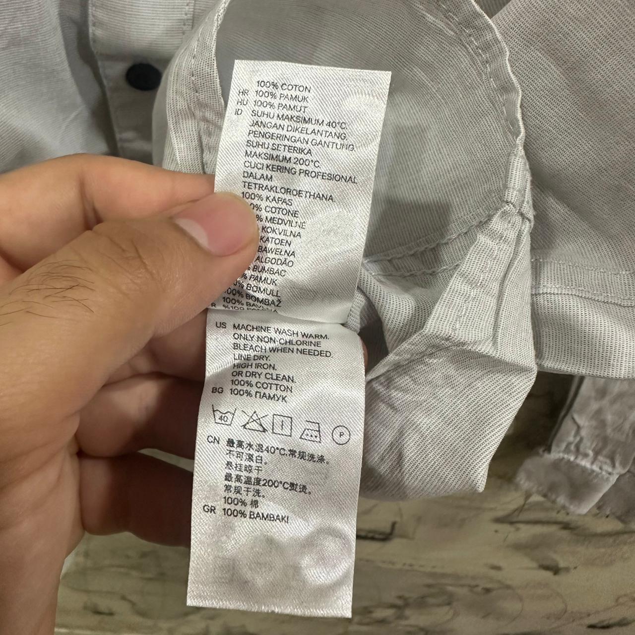 H&M Men’s Shirt - Light Grey (XXL)