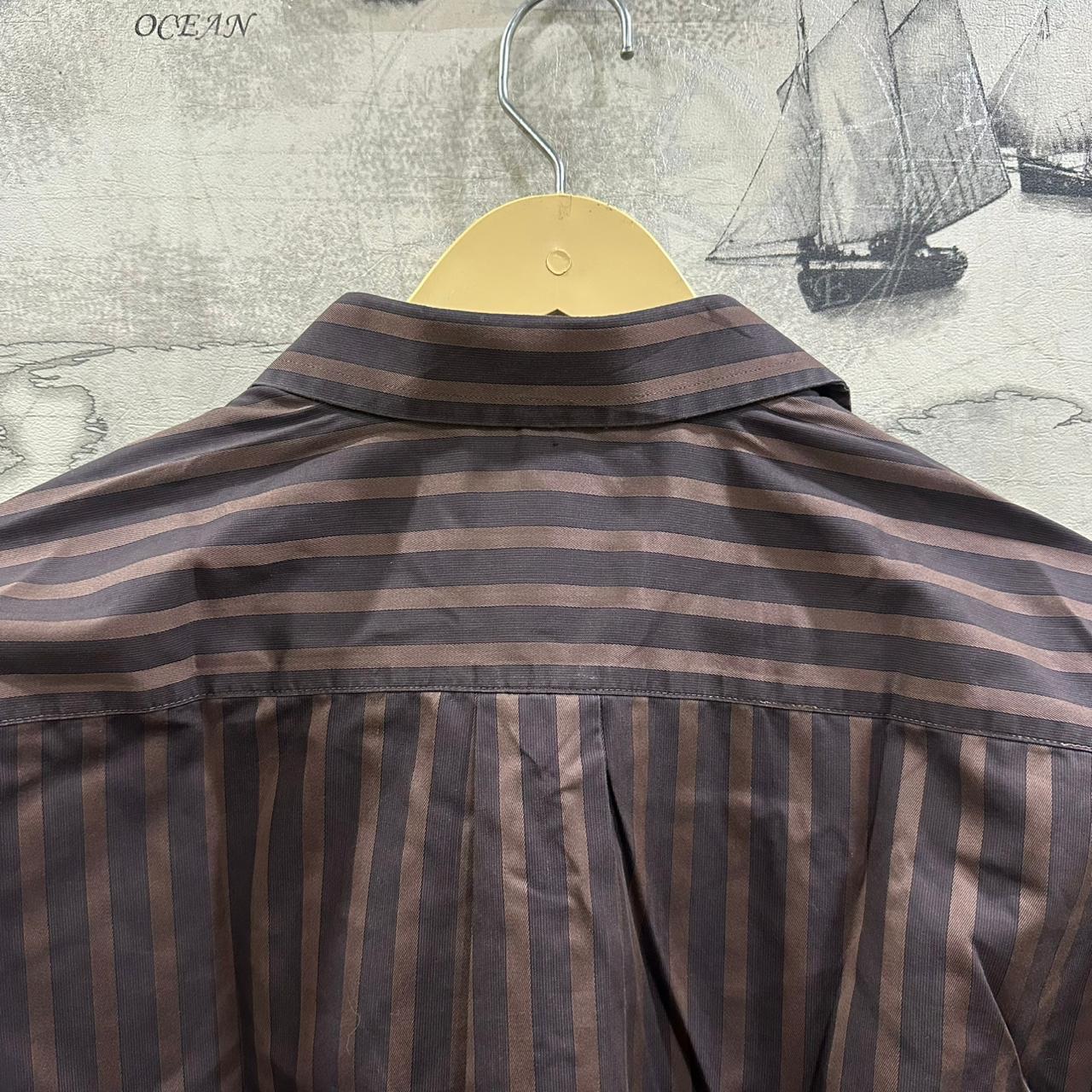 Eterna Men's Shirt - Brown Striped (XL)