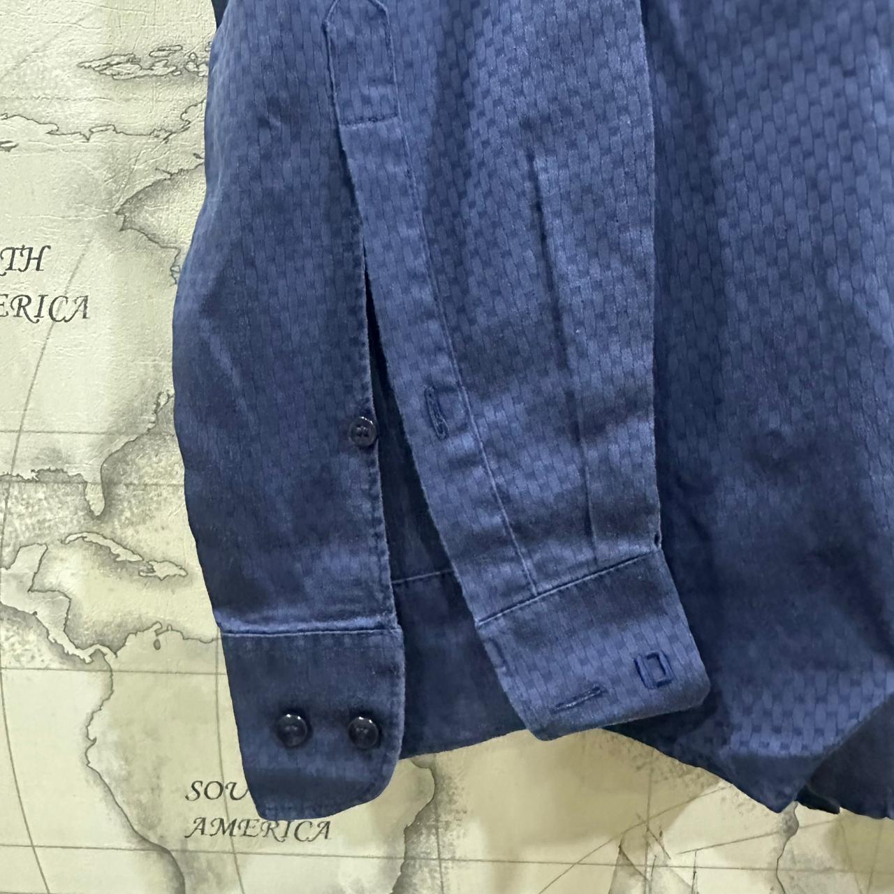 OLYMP Men's Shirt - Navy Blue (L)