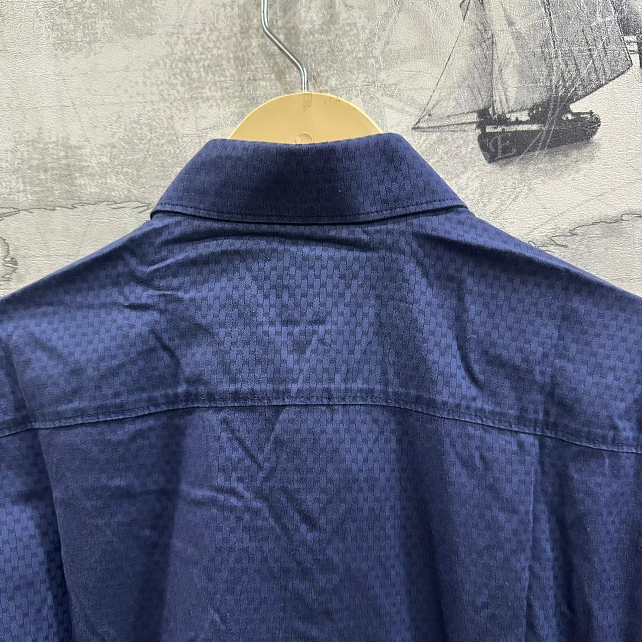 OLYMP Men's Shirt - Navy Blue (L)