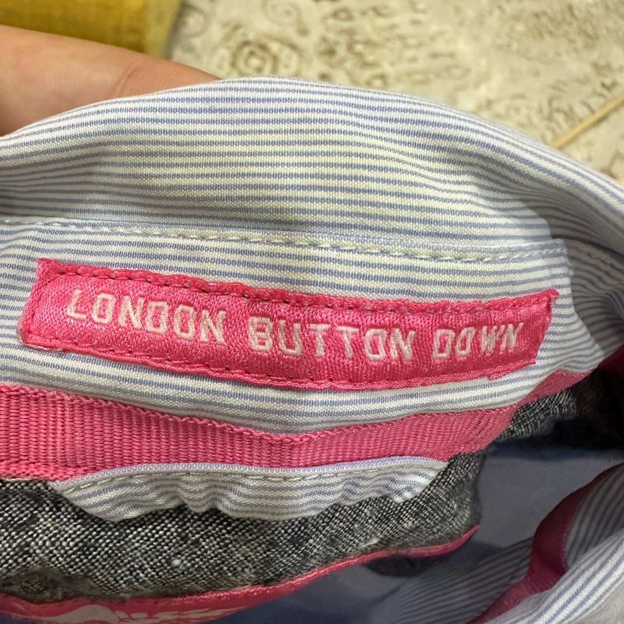 SUPERDRY Women's Shirt - Light Blue Striped (L)