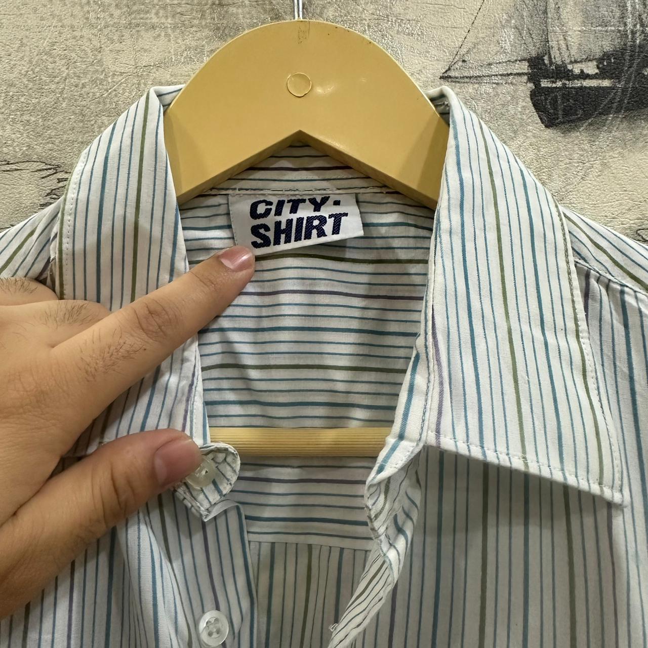 Men's Shirt - Multicolor Striped (L)