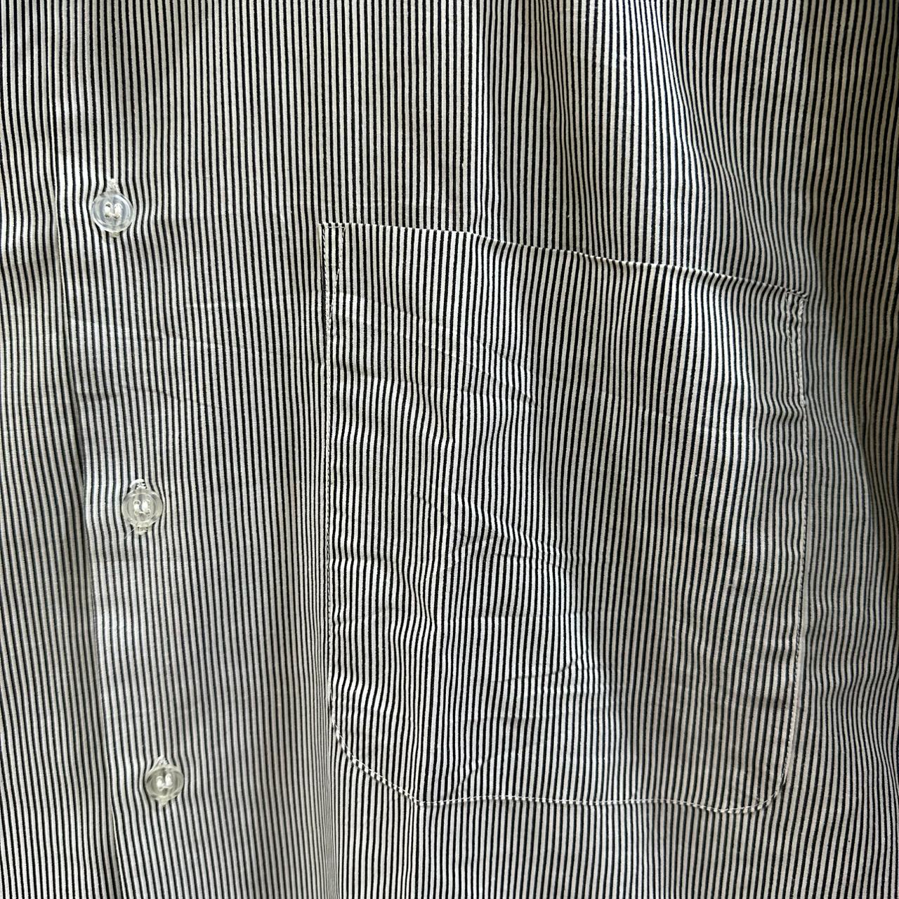 Black Smith Men’s Shirt - Black & White Striped (XL)