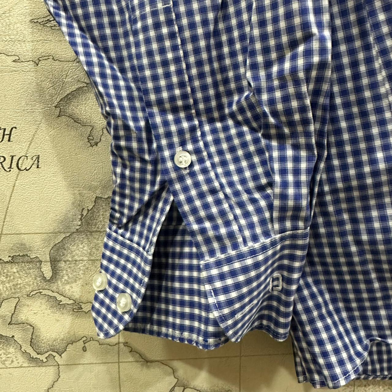 OLYMP Men’s Shirt – Blue Checkered (M)