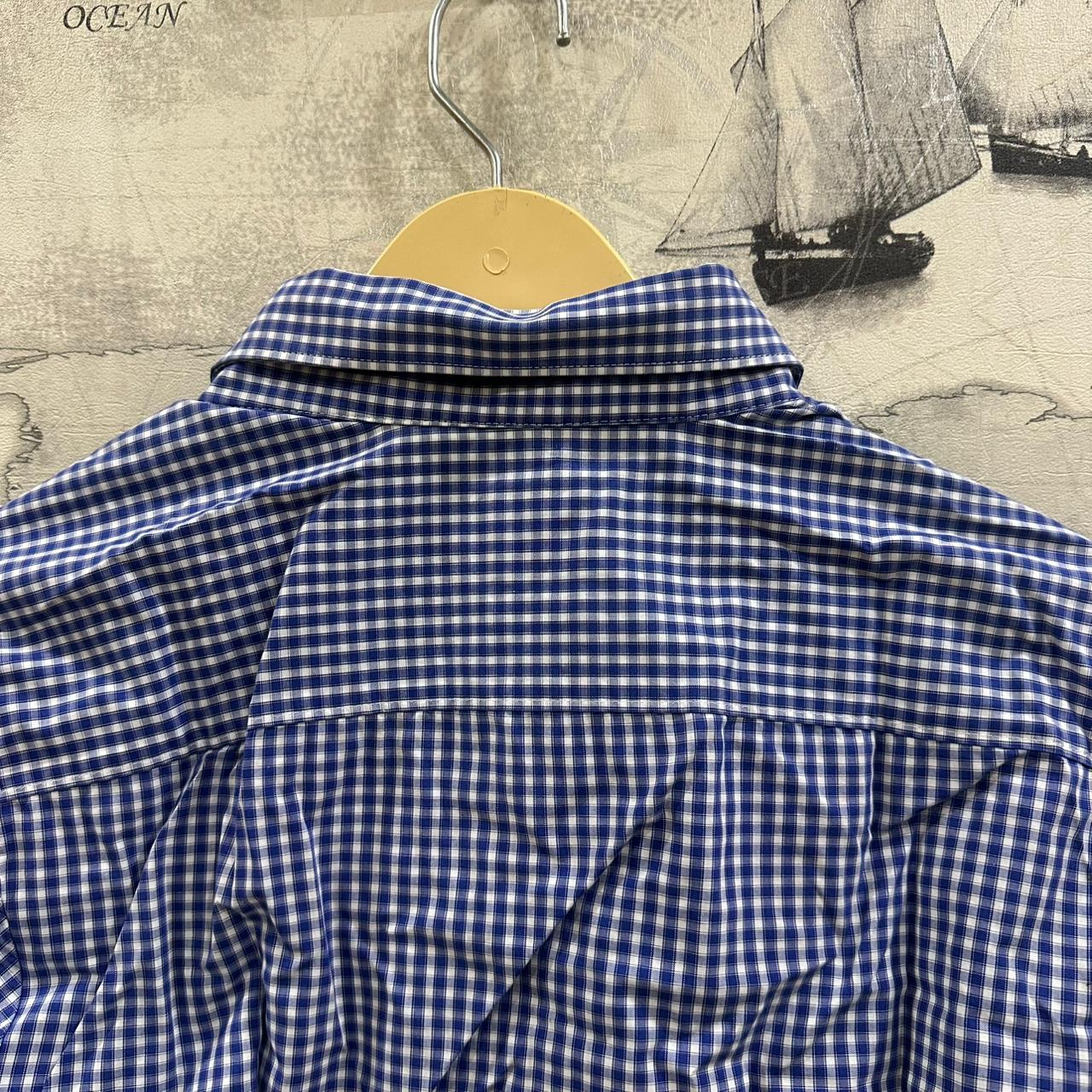 OLYMP Men’s Shirt – Blue Checkered (M)