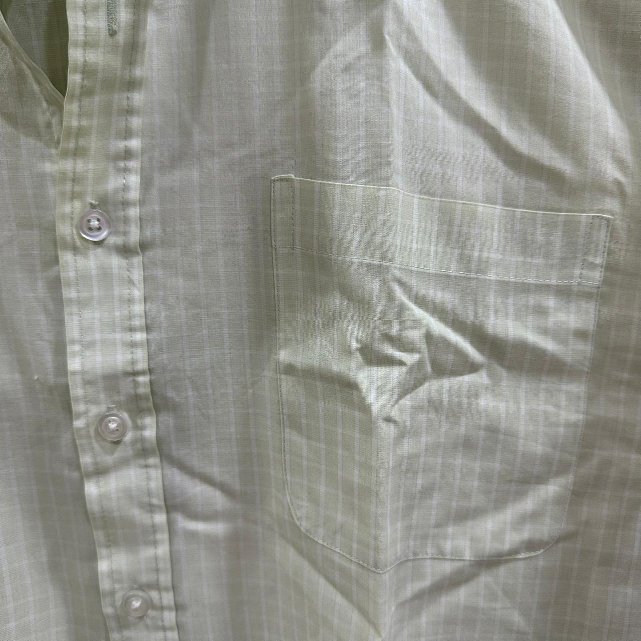 CANDA Men’s Shirt - Light Green Checkered (3XL)