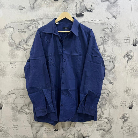 Walbusch Men’s Shirt - Dark Blue (XXL)