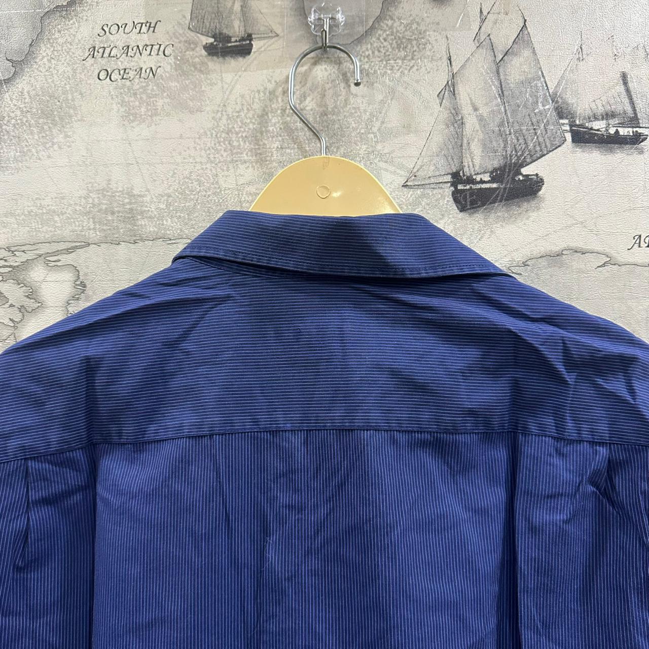 Walbusch Men’s Shirt - Dark Blue (XXL)