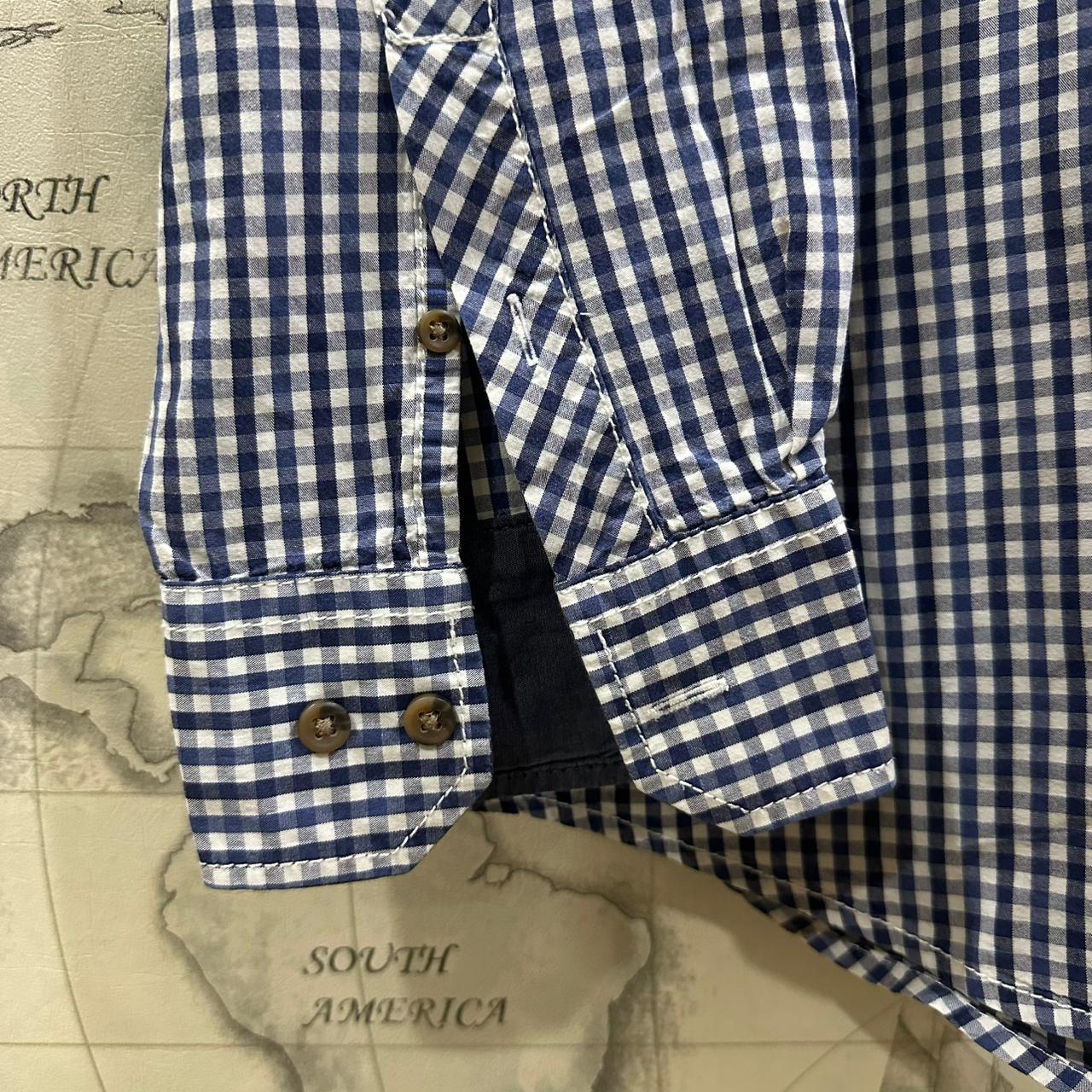 Engbers Men’s Shirt -  Blue & White Checkered (XXL)