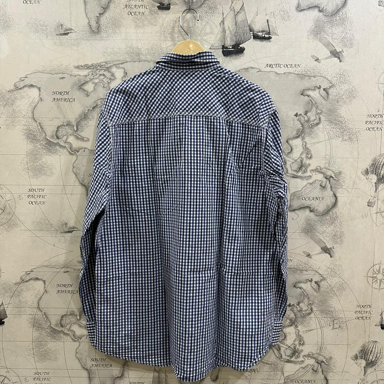 Engbers Men’s Shirt -  Blue & White Checkered (XXL)