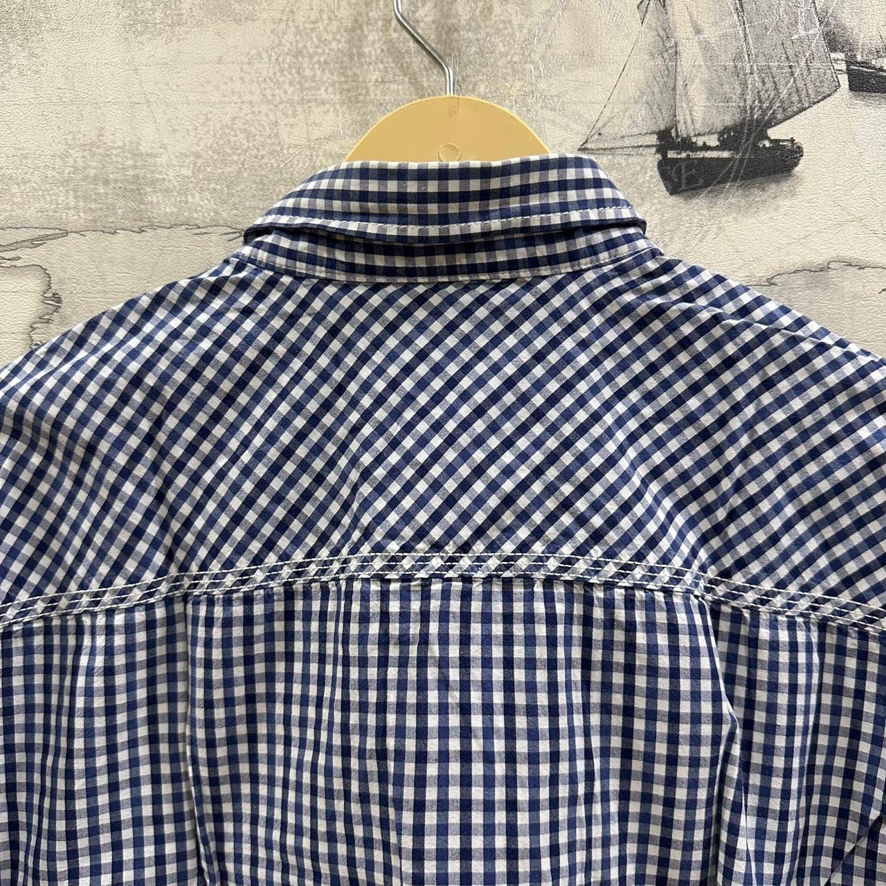 Engbers Men’s Shirt -  Blue & White Checkered (XXL)