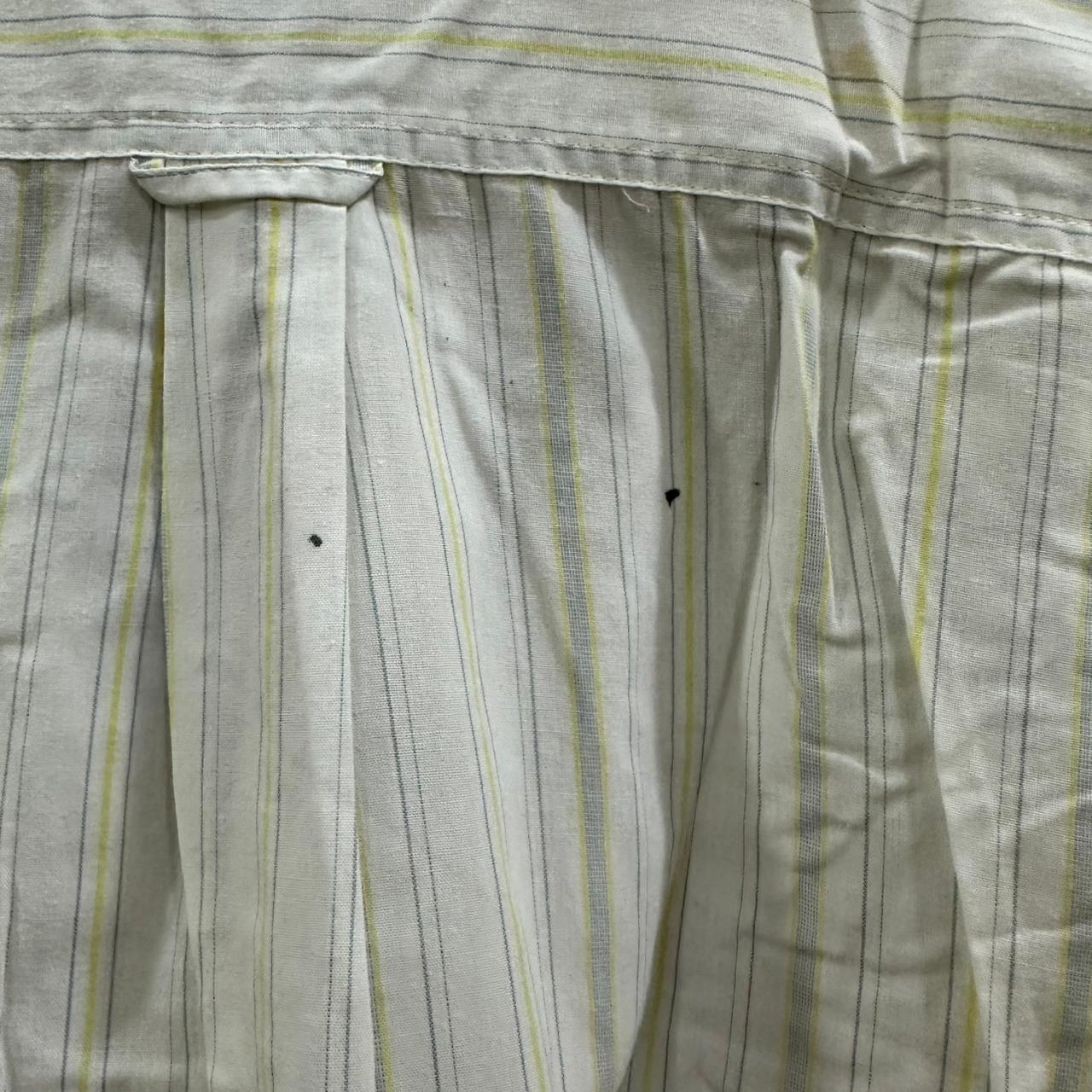 Chaser Men’s Shirt - White & Yellow Striped (XL)