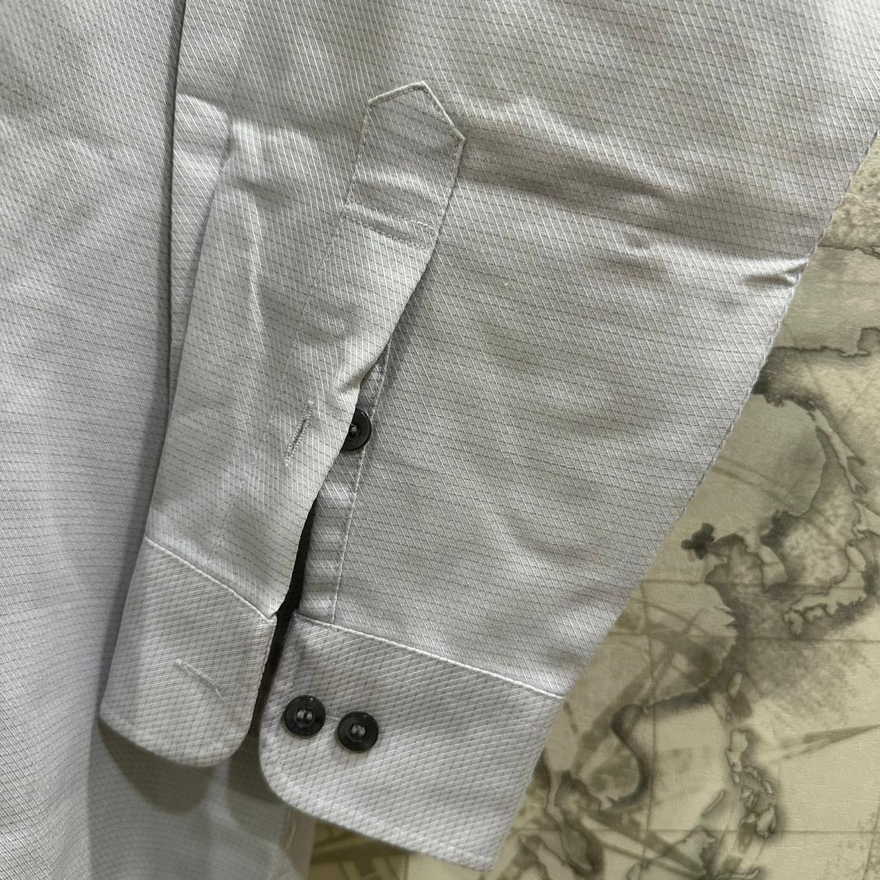 INDIAN HOMME Men’s Korean Shirt -  Light Grey (XL)