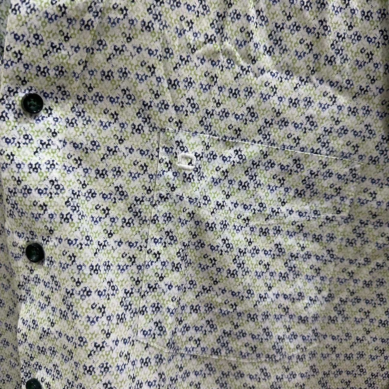 OLYMP Men’s Shirt Color - Blue/Green/White Patterned (XXL)