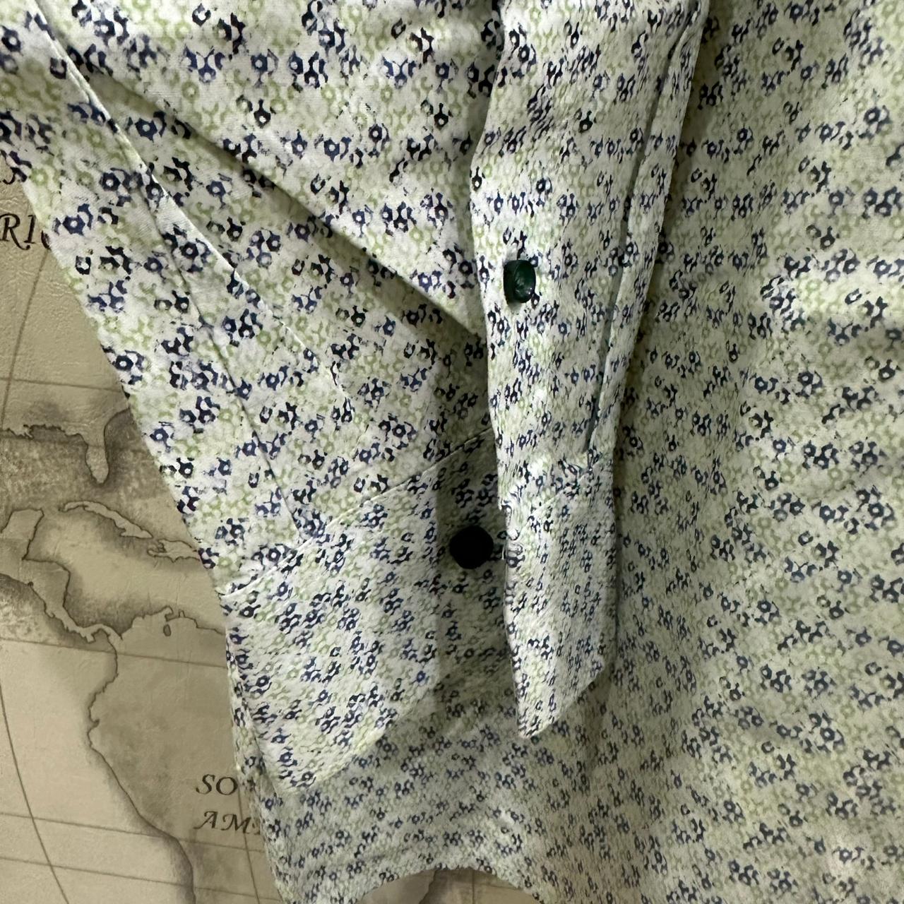 OLYMP Men’s Shirt Color - Blue/Green/White Patterned (XXL)