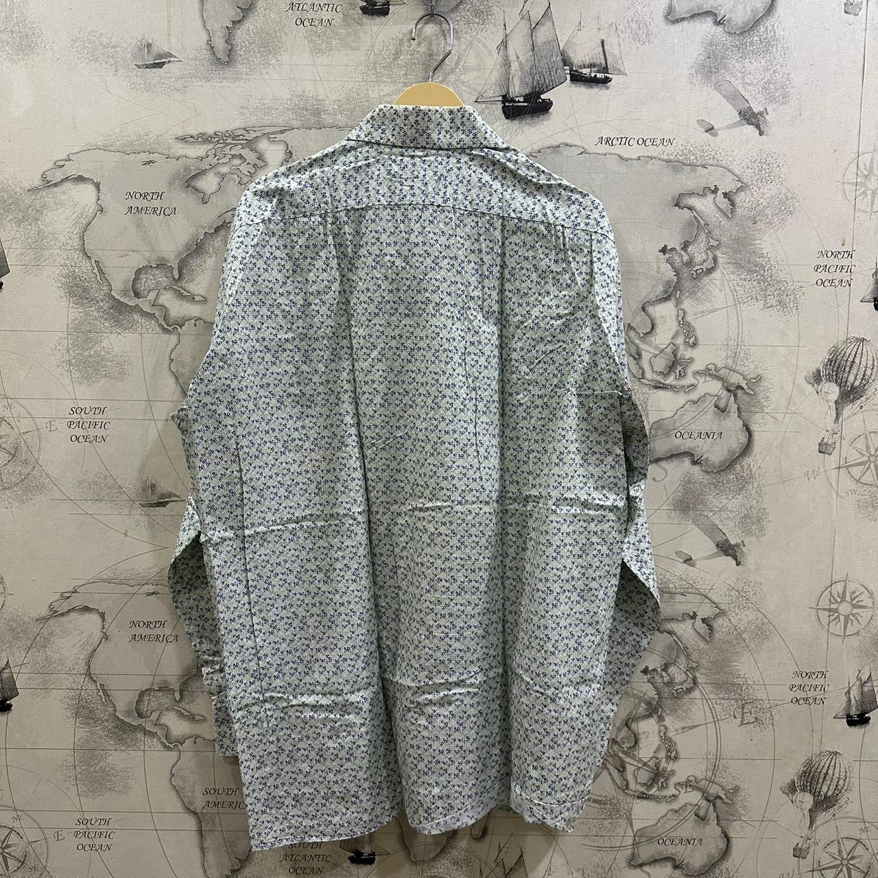 OLYMP Men’s Shirt Color - Blue/Green/White Patterned (XXL)