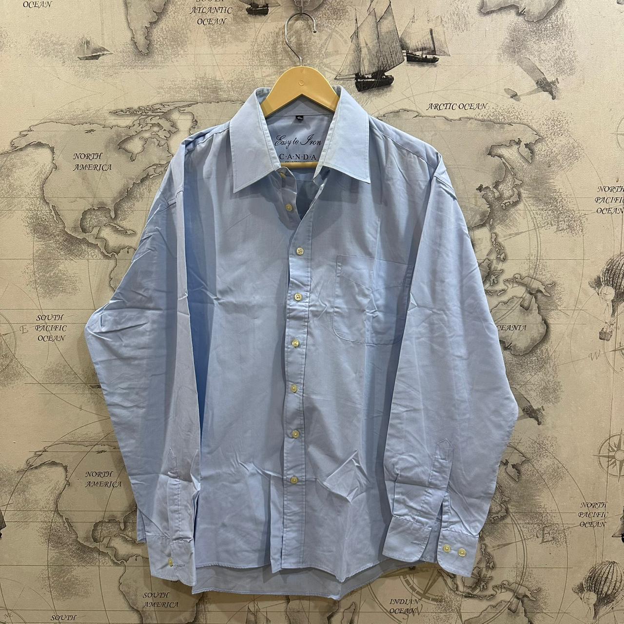 CANDA Men’s Shirt - Sky Blue (XXL)