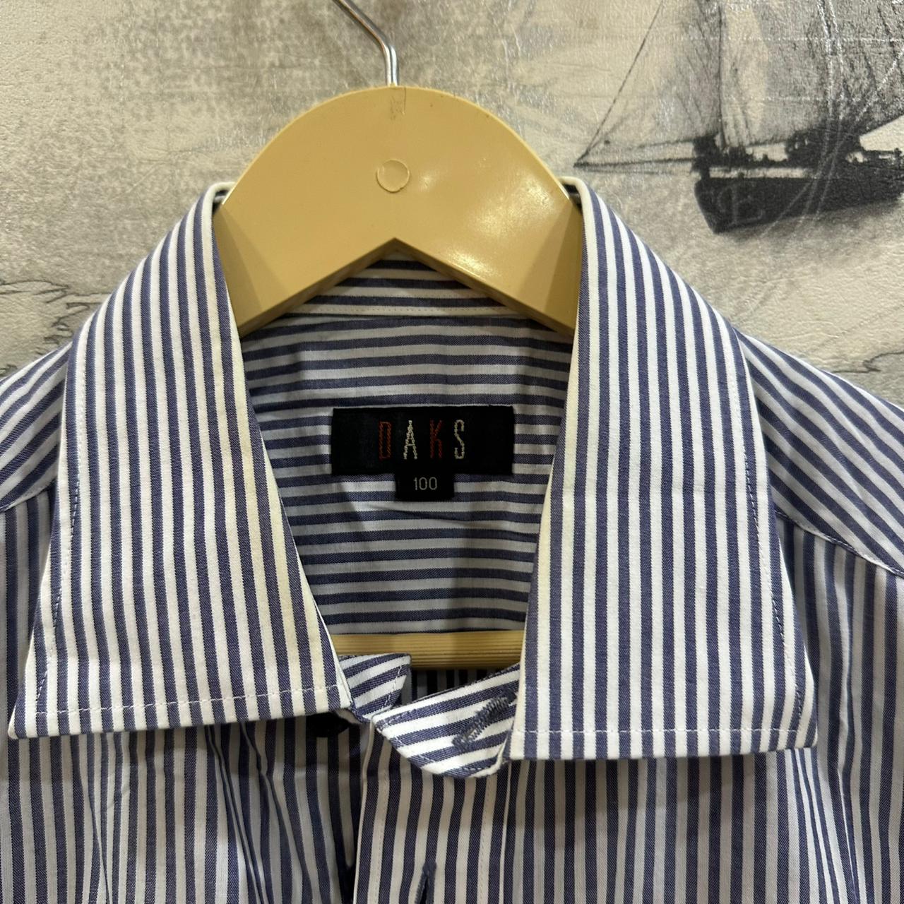 DAKS London Men’s Shirt- White & Purple Striped (L)