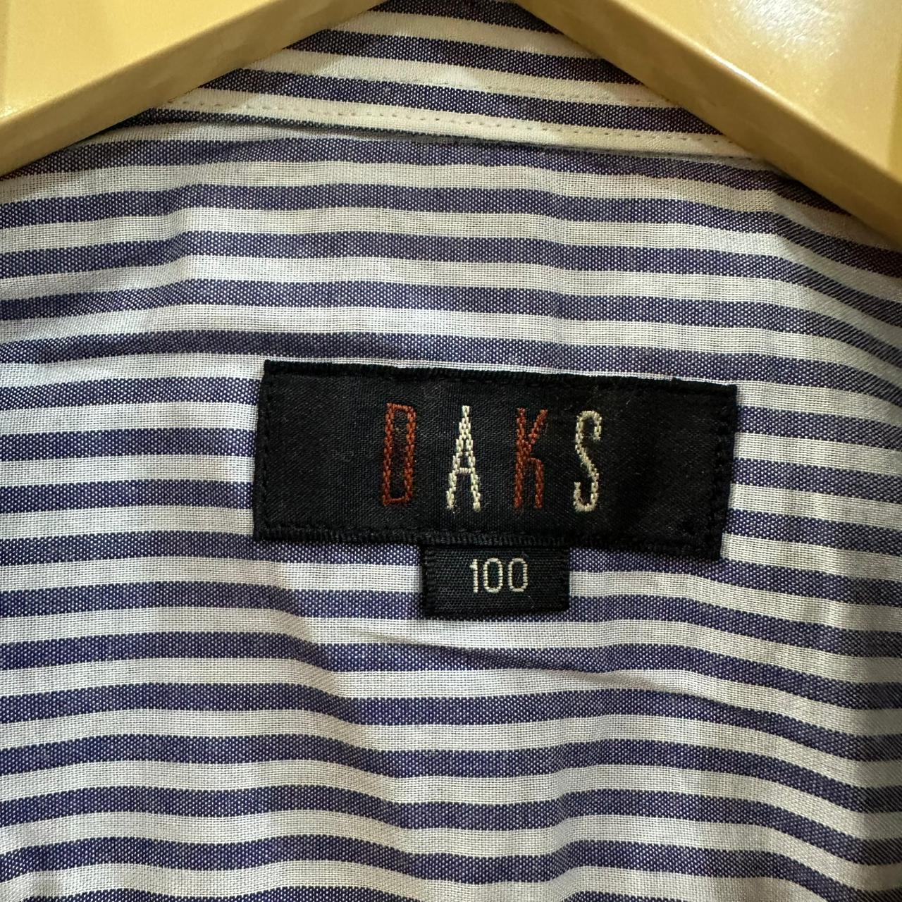 DAKS London Men’s Shirt- White & Purple Striped (L)