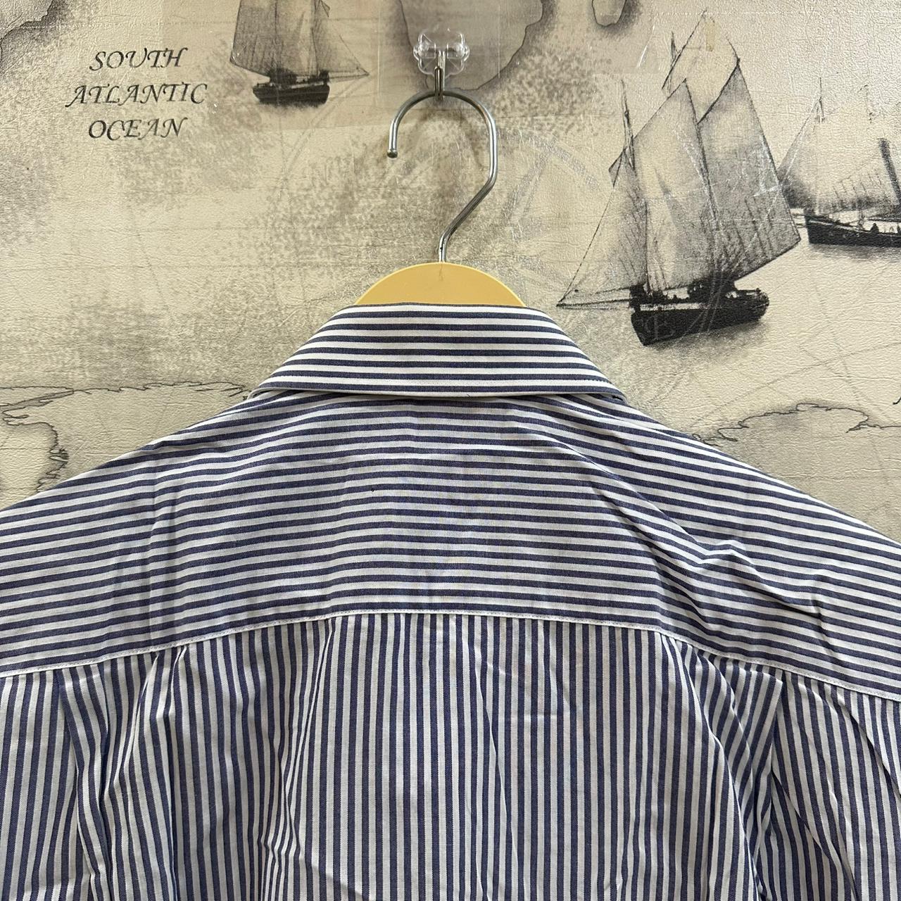 DAKS London Men’s Shirt- White & Purple Striped (L)
