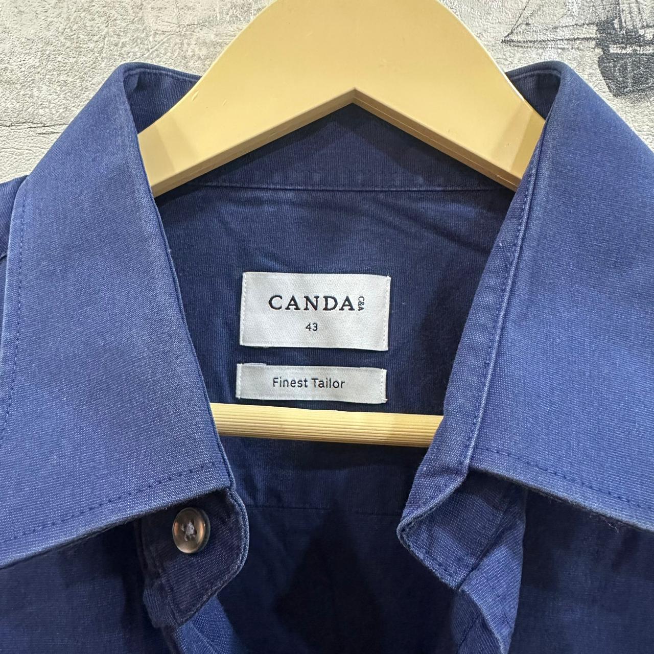 CANDA Men’s Shirt - Navy Blue (3XL)