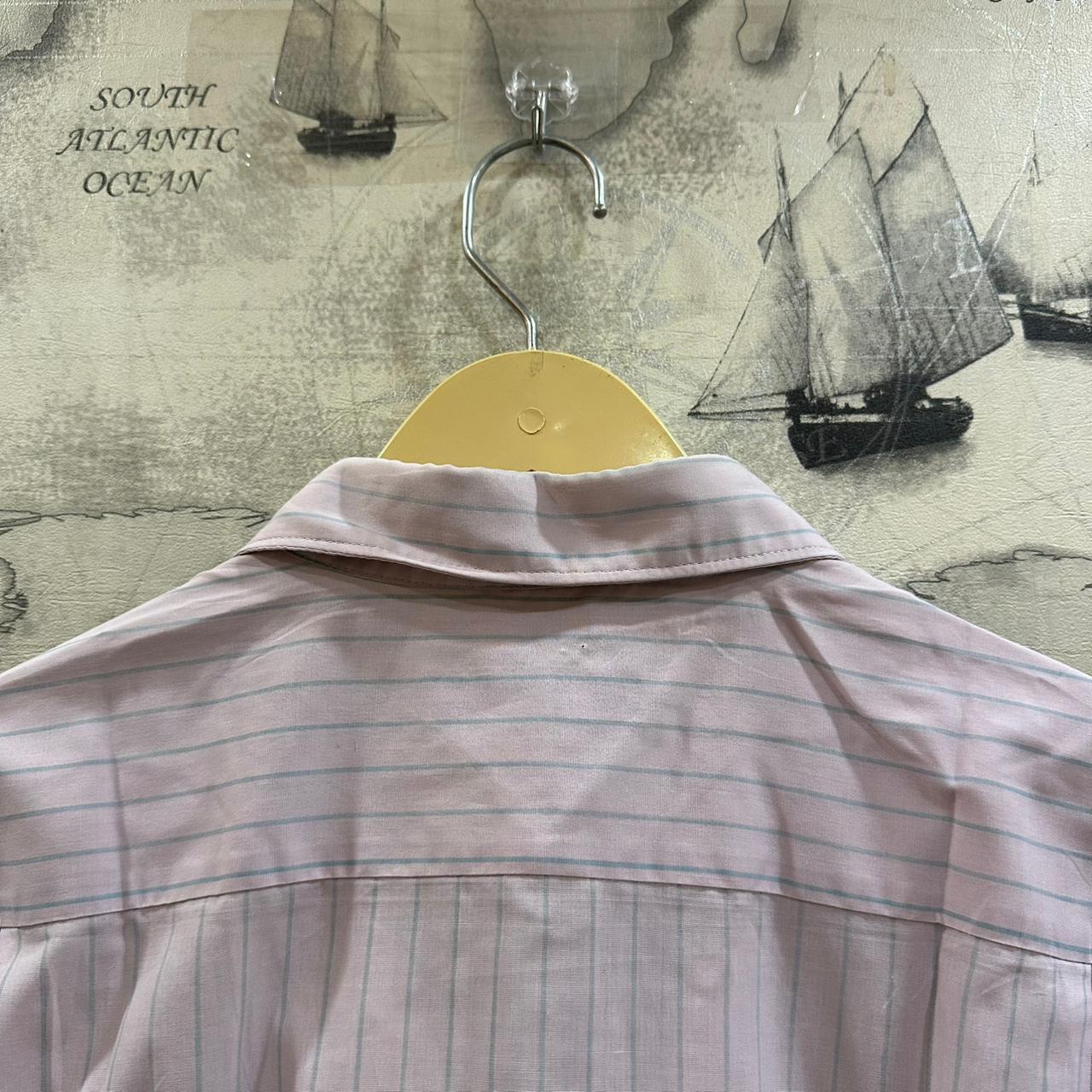 CANDA Men’s Shirt - Pink Striped (3XL)