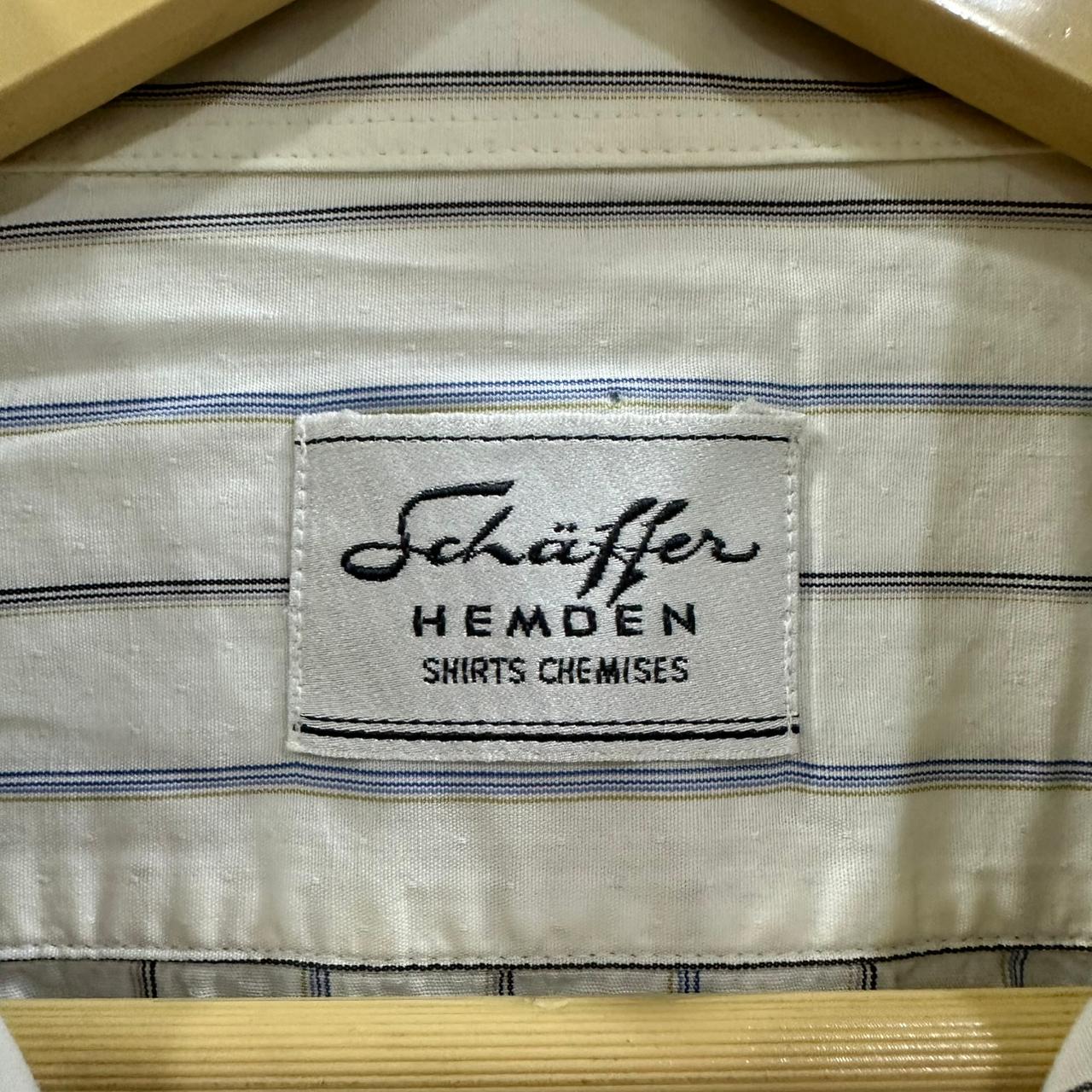 Men’s Shirt- White & Blue Striped (3XL)