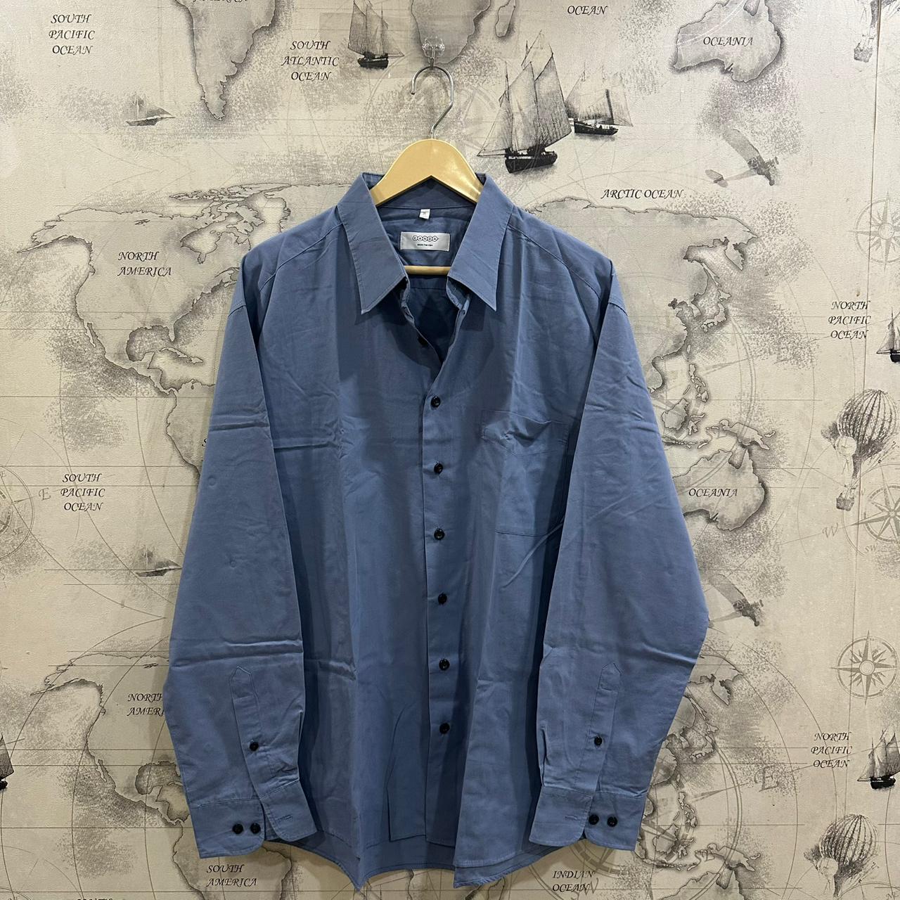 CANDA Men’s Shirt - Dark Sky Blue (3XL)