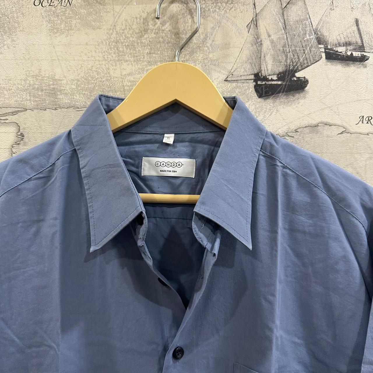 CANDA Men’s Shirt - Dark Sky Blue (3XL)