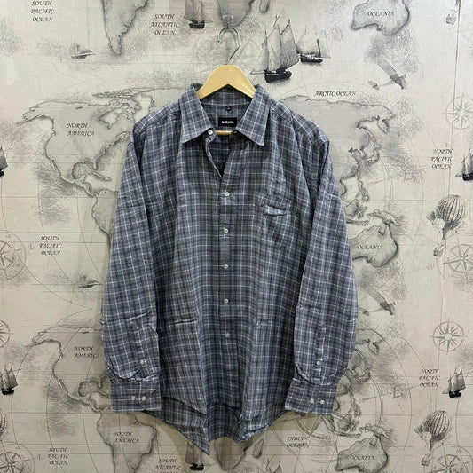 Watsons Men’s Shirt - Grey Checkered (XXL)