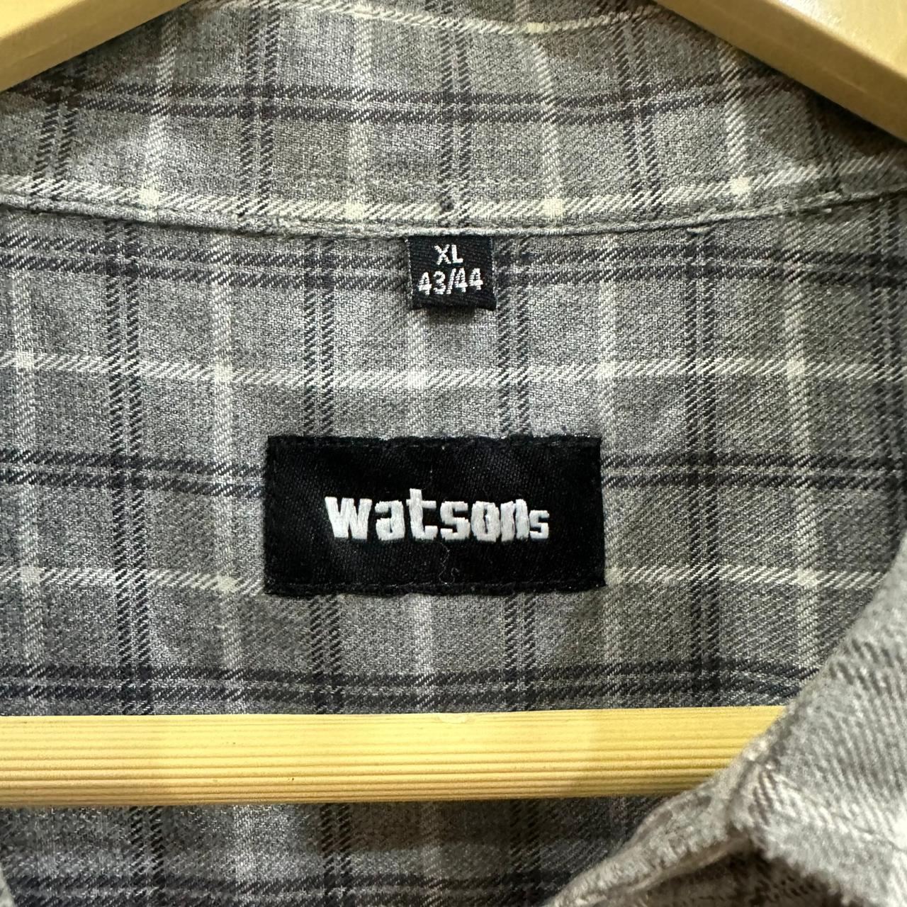 Watsons Men’s Shirt - Grey Checkered (XXL)