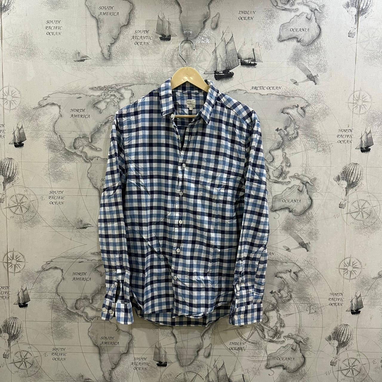 Giordano Men’s Oxford Shirt - Blue Checkered (S)