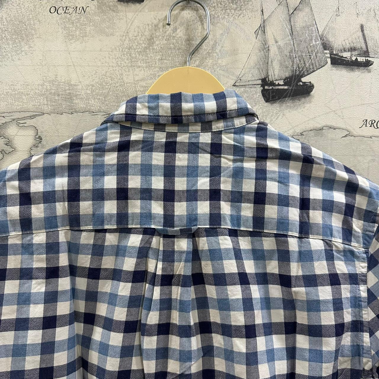 Giordano Men’s Oxford Shirt - Blue Checkered (S)