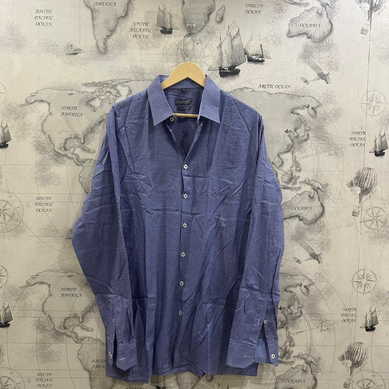 Nobel League Men’s Shirt - Blue Checkered (XXL)