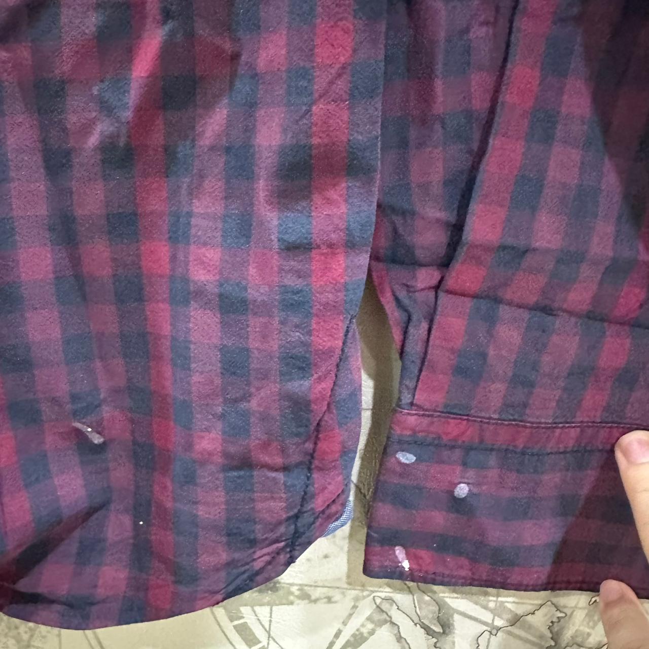 Basefield Men’s Shirt - Red & Blue Checkered (S)