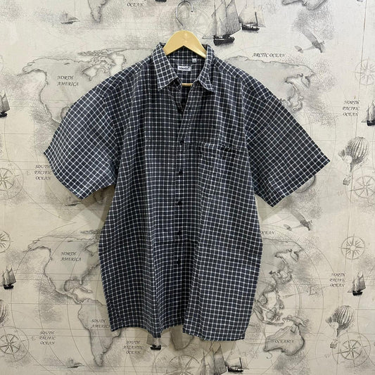 Identic Men’s Shirt - Grey & White Checkered (4XL)