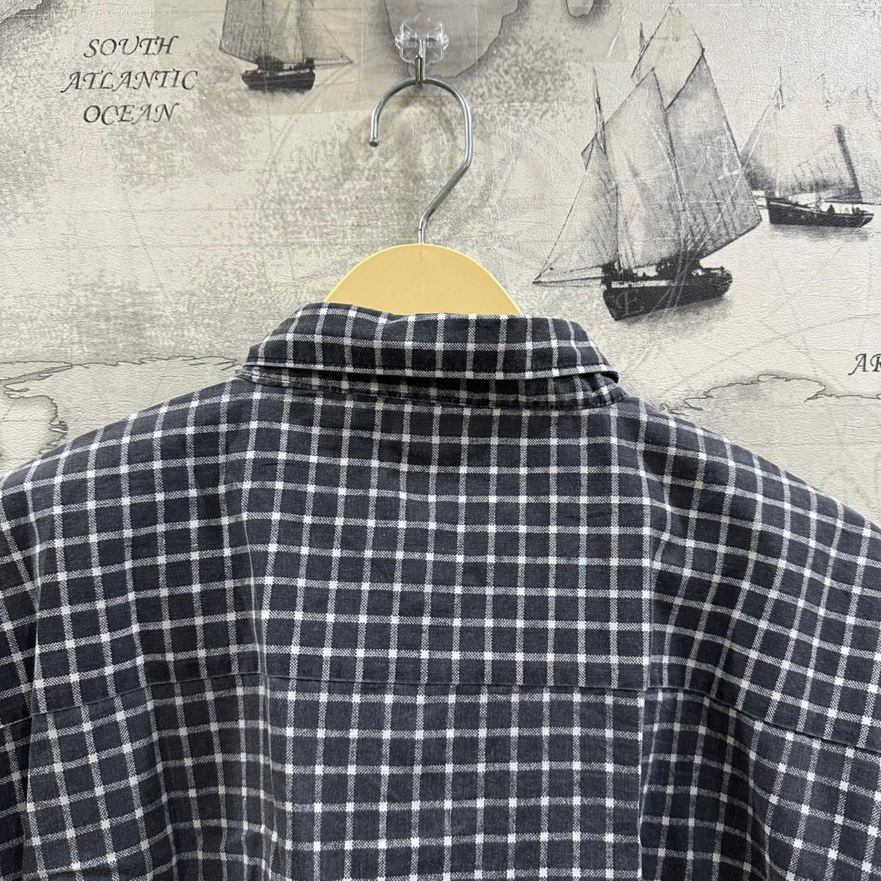 Identic Men’s Shirt - Grey & White Checkered (4XL)