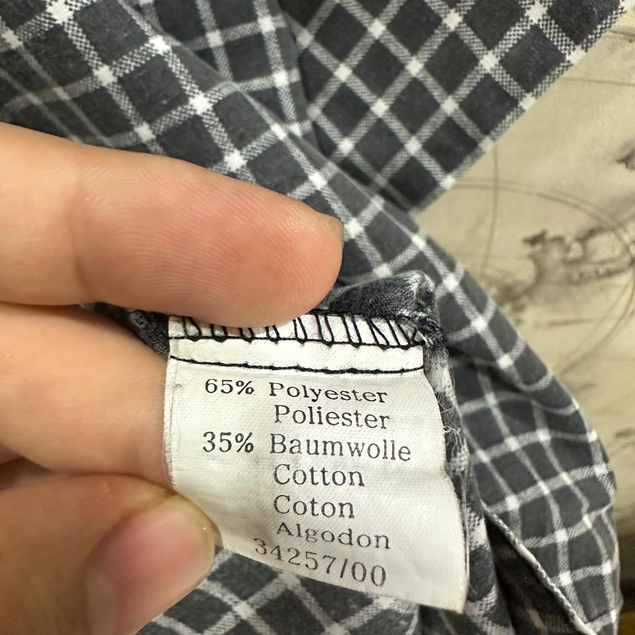 Identic Men’s Shirt - Grey & White Checkered (4XL)