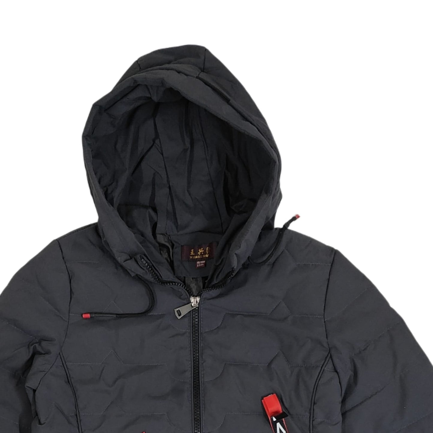 Men's Hooded Long Jacket - Grey (L)