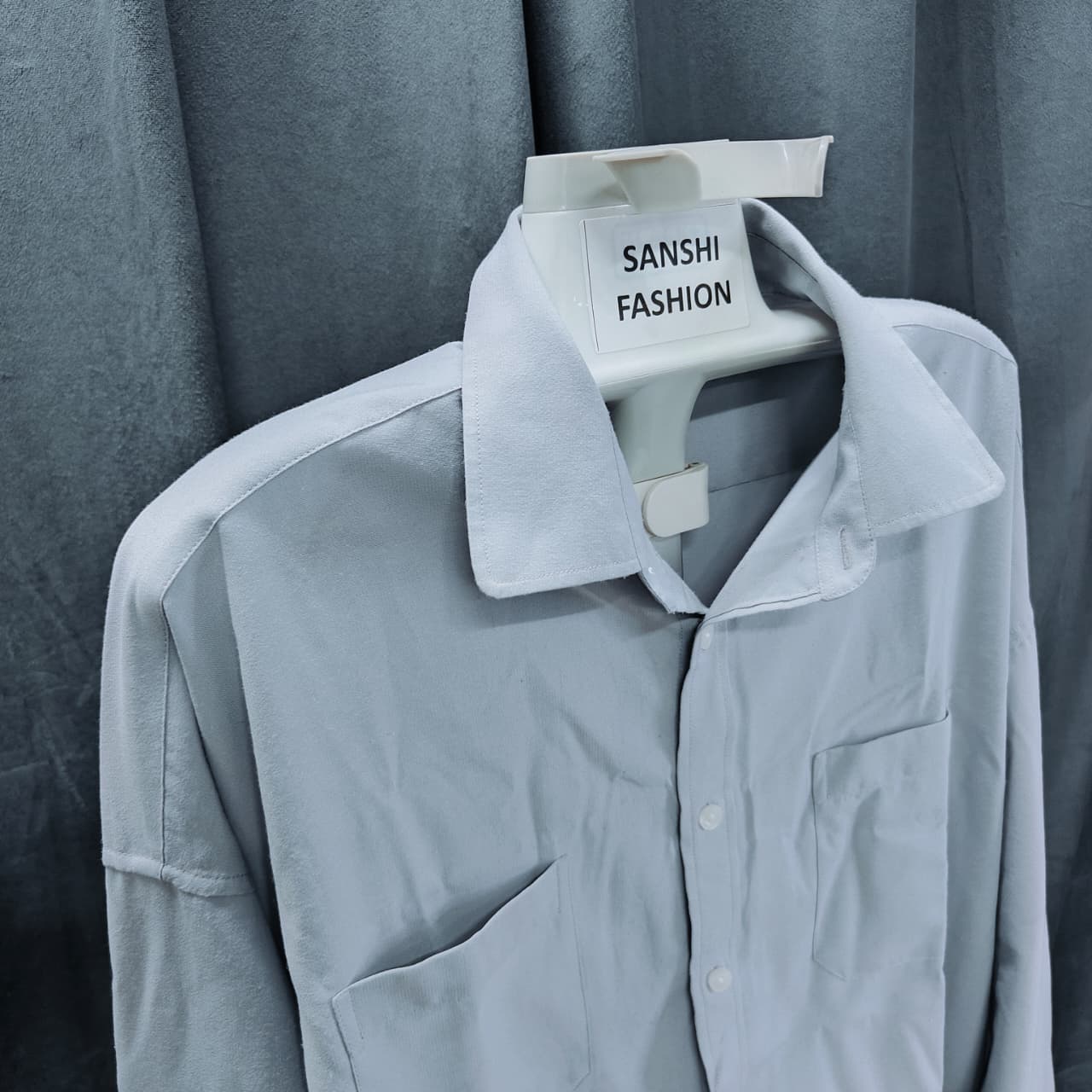 Diamond Layla Men's Shirt-  Light Grey (5XL)