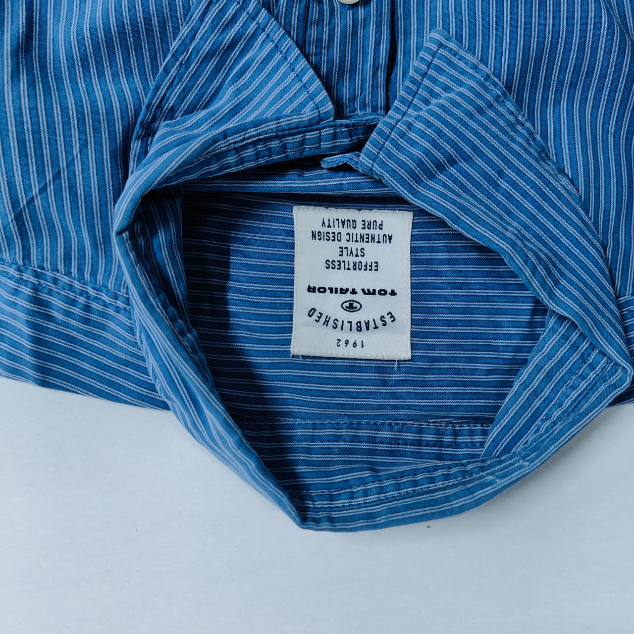 Tom Tailor Men's Shirt- Navy Striped (4XL)